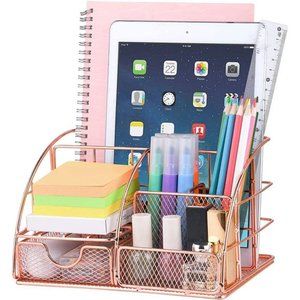 Desk Organizers and Accessories for Women with Drawer, Cute Desk Supplies